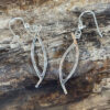 Silver Hammer Textured Contemporary Earrings