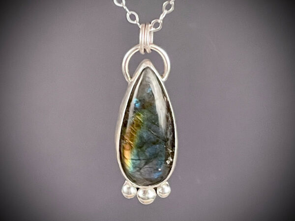 Labradorite Silver Pendant