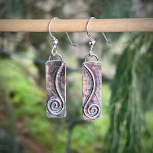 Silver Swirl Earrings 1030