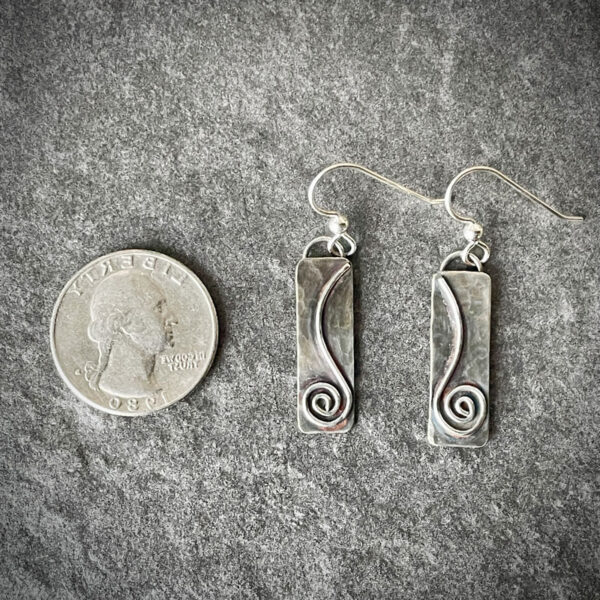 Silver Swirl Earrings 1030